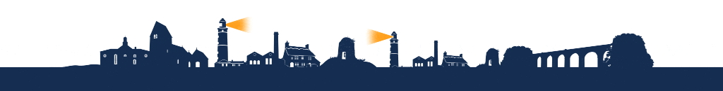 Vale landmarks aninmated with a train across the viaduct. 